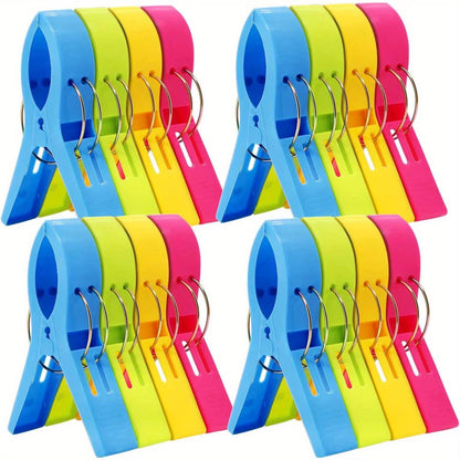 4Pcs Bright & Sturdy & Big Balcony Clips: