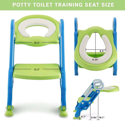 KIDS TRAINING TOILET SEAT TRAINER WITH PVC CUSHION/SOFT PAD