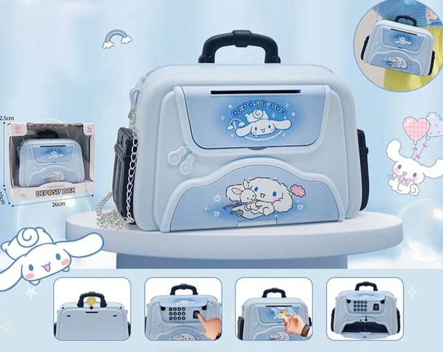 Handbag design Password and  Fingerprint  portable  ATM  Money Music Money Box Savings Can