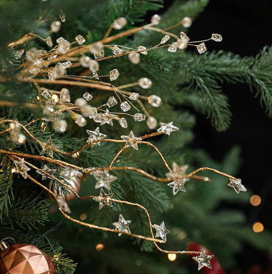 Christmas Decorations Crystal Bud Branches For Xmas DIY Crystal Flower Christmas Acrylic Beads Picks