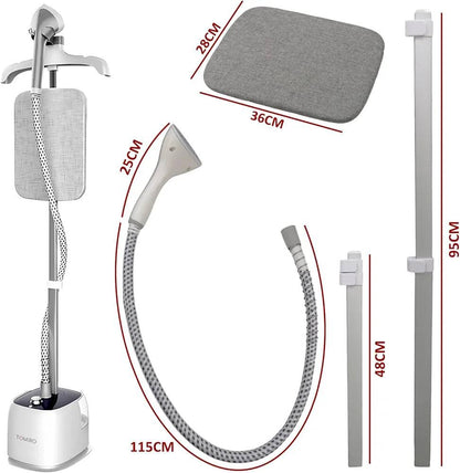 1800W 1.8L Steam Iron Standing Garment Steamer with Ironing Board, Strong Steam Penetration, Wrinkle Removal, Suitable for Home, Office and Travel