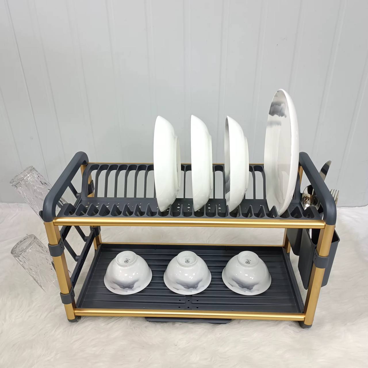 Premium Quality 2Tier Aluminium Dish Drainer