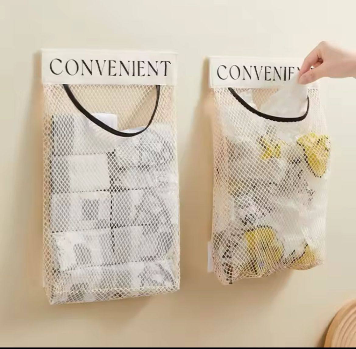Mesh Hanging Storage Bags/Kitchen Garbage Bag Storage