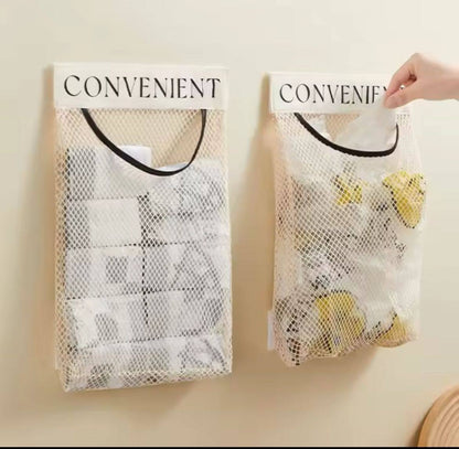Mesh Hanging Storage Bags/Kitchen Garbage Bag Storage
