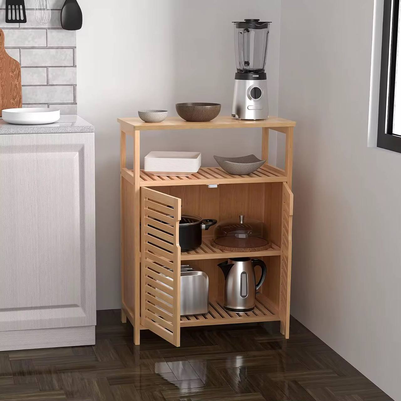 BAMBOO STORAGE CABINET