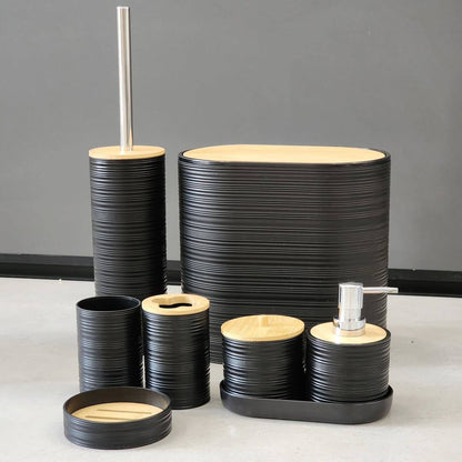 Luxury Bamboo Plastic Bathroom 
Accessories