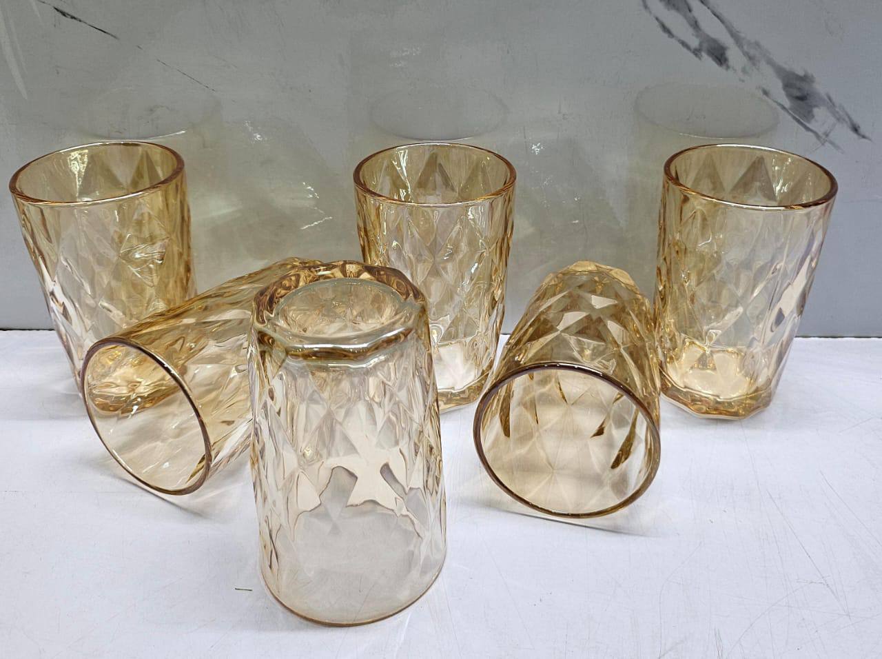 Coloured Heavy gauge thick WATER glass now available