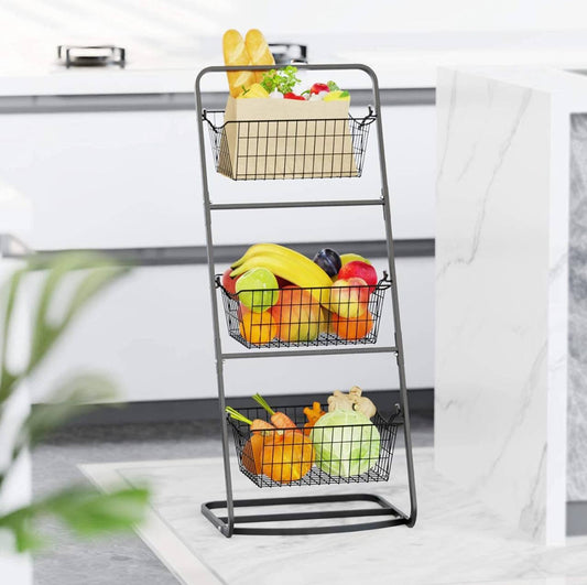 Metallic mesh  3 LAYER STORAGE RACK