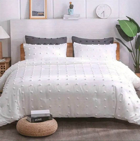 Luxury Tufted Dot Design Duvet cover set