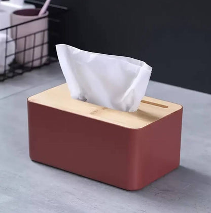 Bamboo lid Napkin Tissue  Holder/ Tissue  Case /Tissue Box for  Home Decoration