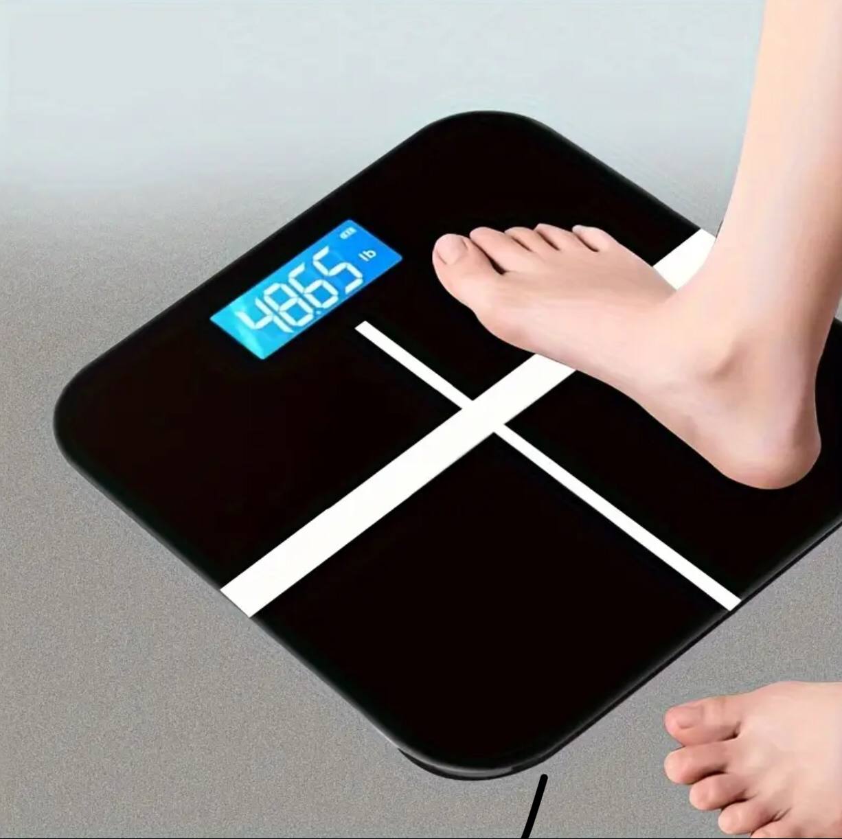 SMART DIGITAL ELECTRONIC RECHARGEABLE BODY SCALE WITH TAPE MEASURE