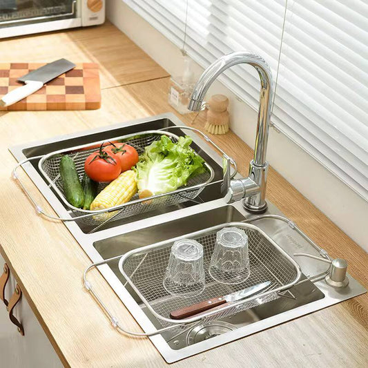 Stainless Steel Expandable Over-The-Sink Colander