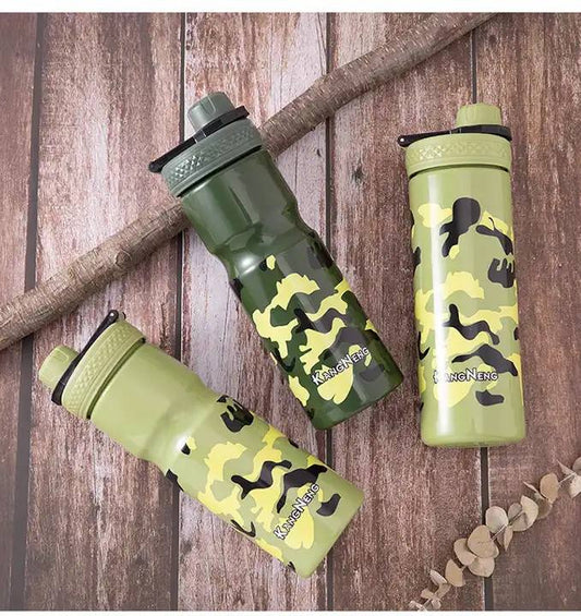 Camouflage Jeshi 1000ml plastic sports water bottle,