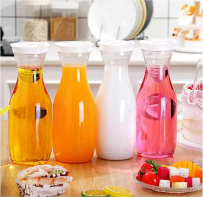 Clear pitcher jug , lightweight juice/water carafe with rubber flip lid