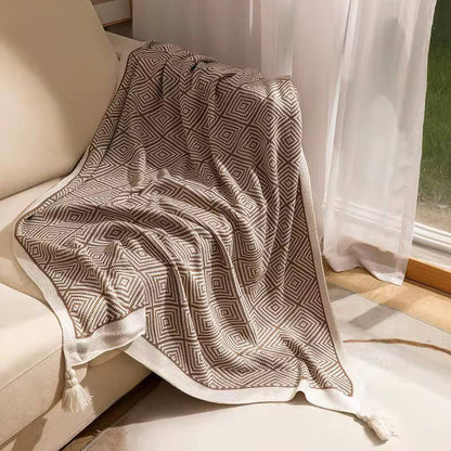 Bohemian knitted throw blankets