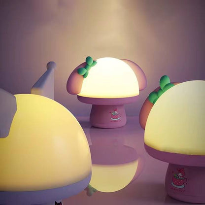 Mushroom Starry Sky Lamp, with kids melodies, Cartoon Lamp, Sanrios My Melody, Kuromi, Desktop lamp, Cute Christmas kids Gifts