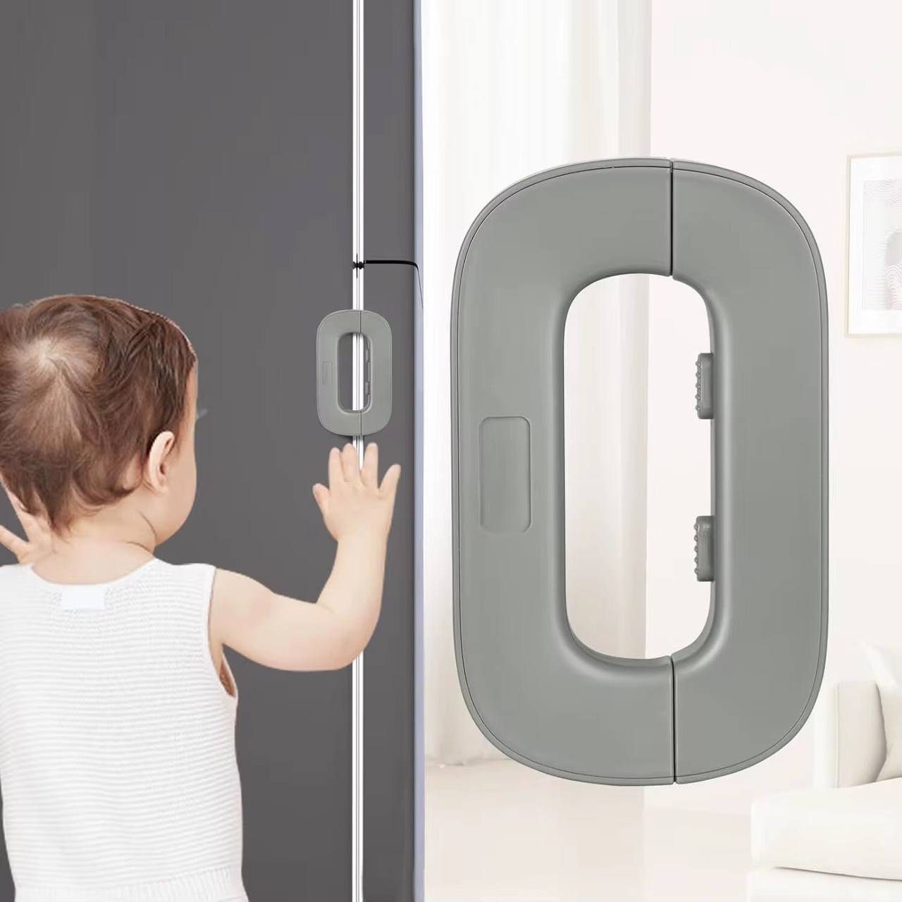 Multi-Function Safety Lock for Refrigerators & Cabinets