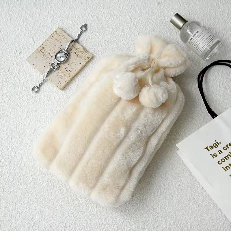 Cute rabbit shape fleece hot water bottle