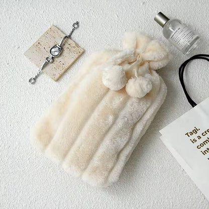 Cute rabbit shape fleece hot water bottle