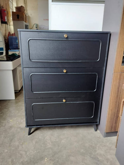 Bucket flip shoe cabinet