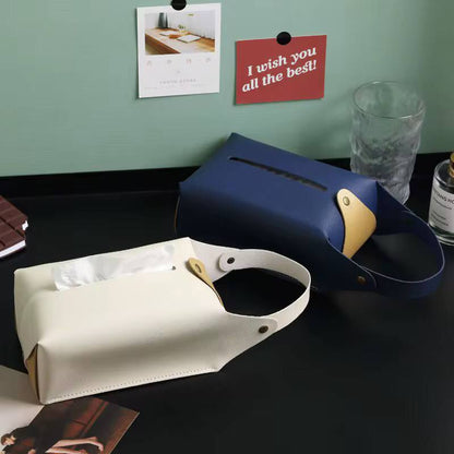 PU leather napkin tissue Holder .