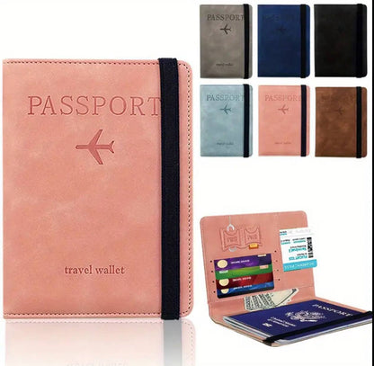 Leather passport holder wallet