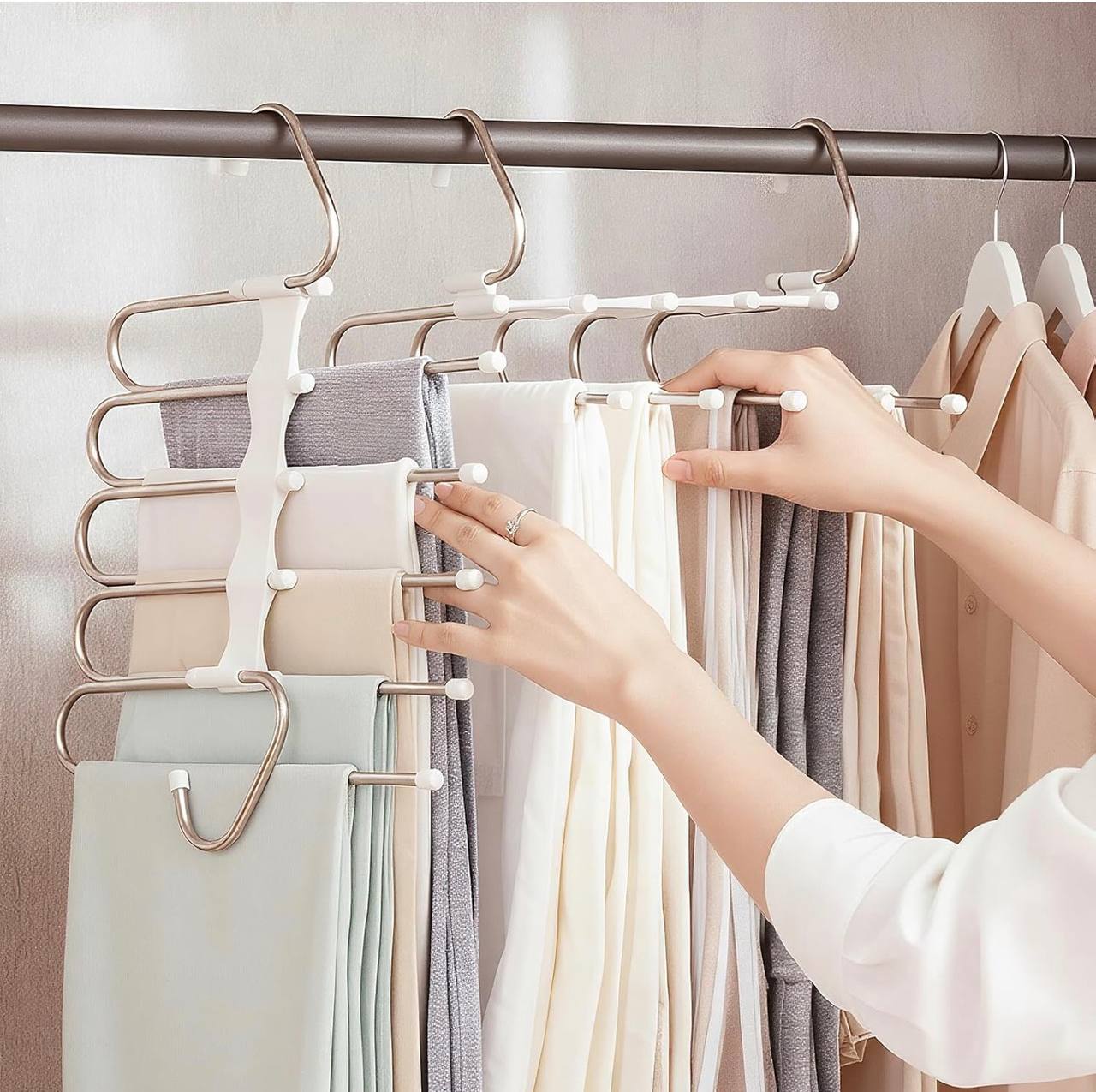 Heavy duty 6 Layer Folding Pants hanger