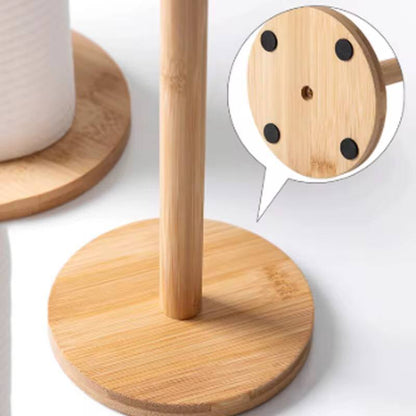Multipurpose bamboo paper towel holder