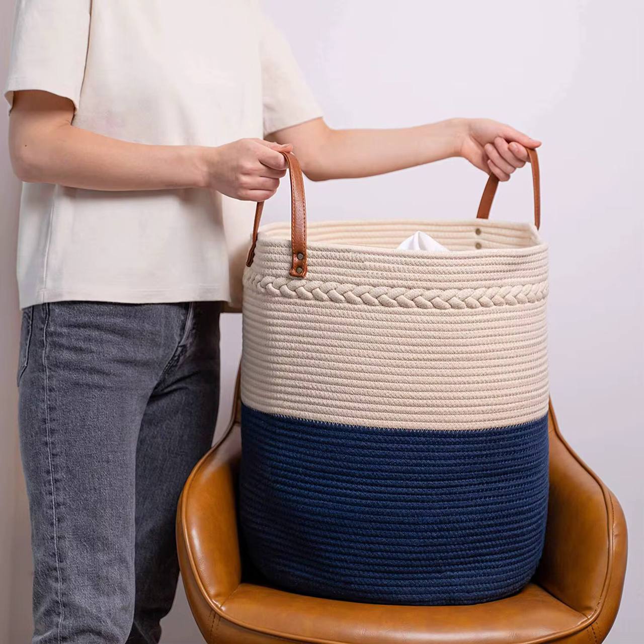 Cotton Rope Basket.