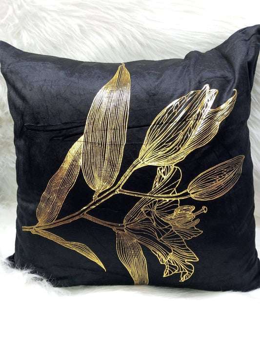 Gold & Black Throw Pillow Covers