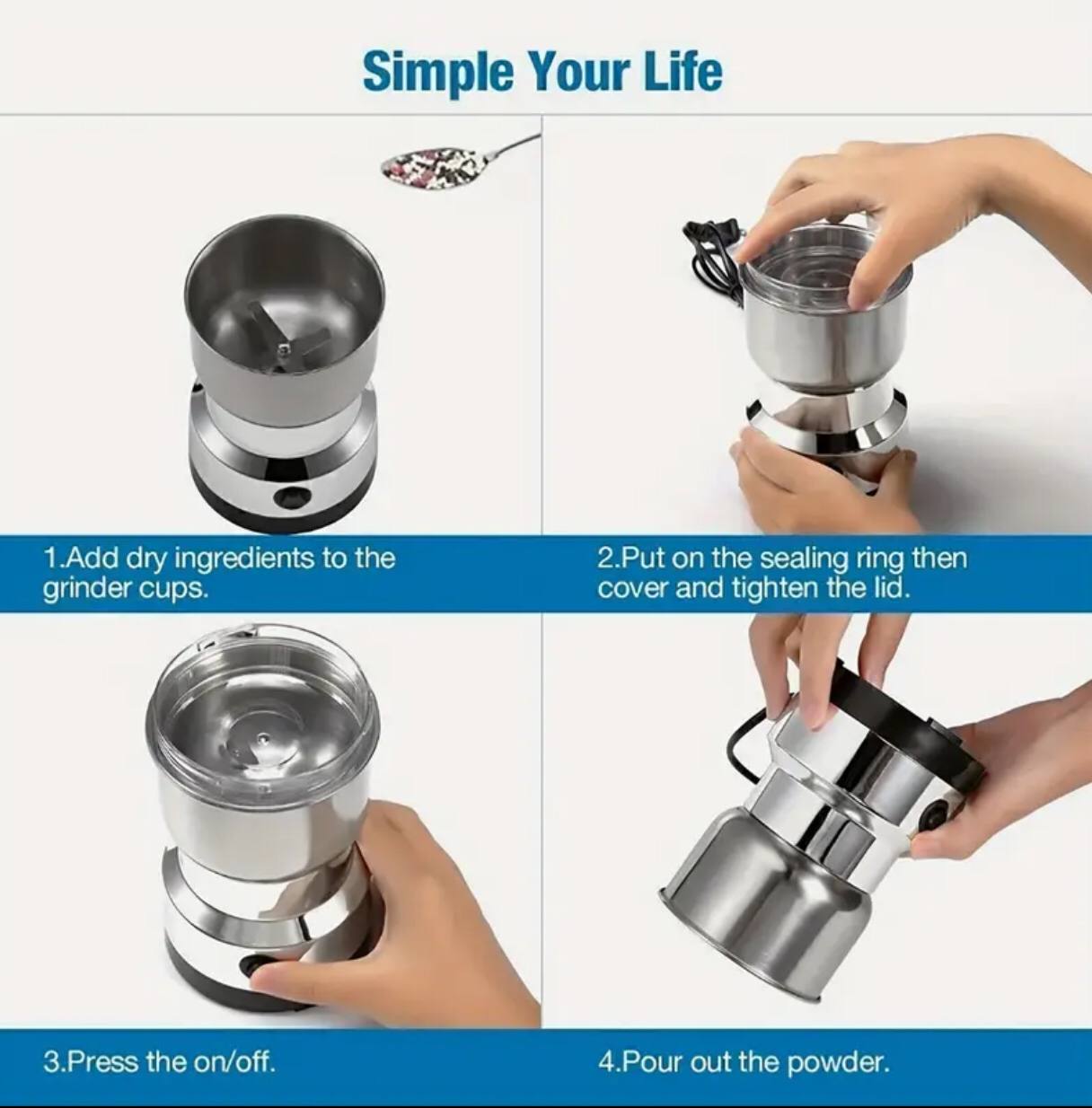 Nima mini electric grinder (dry food.