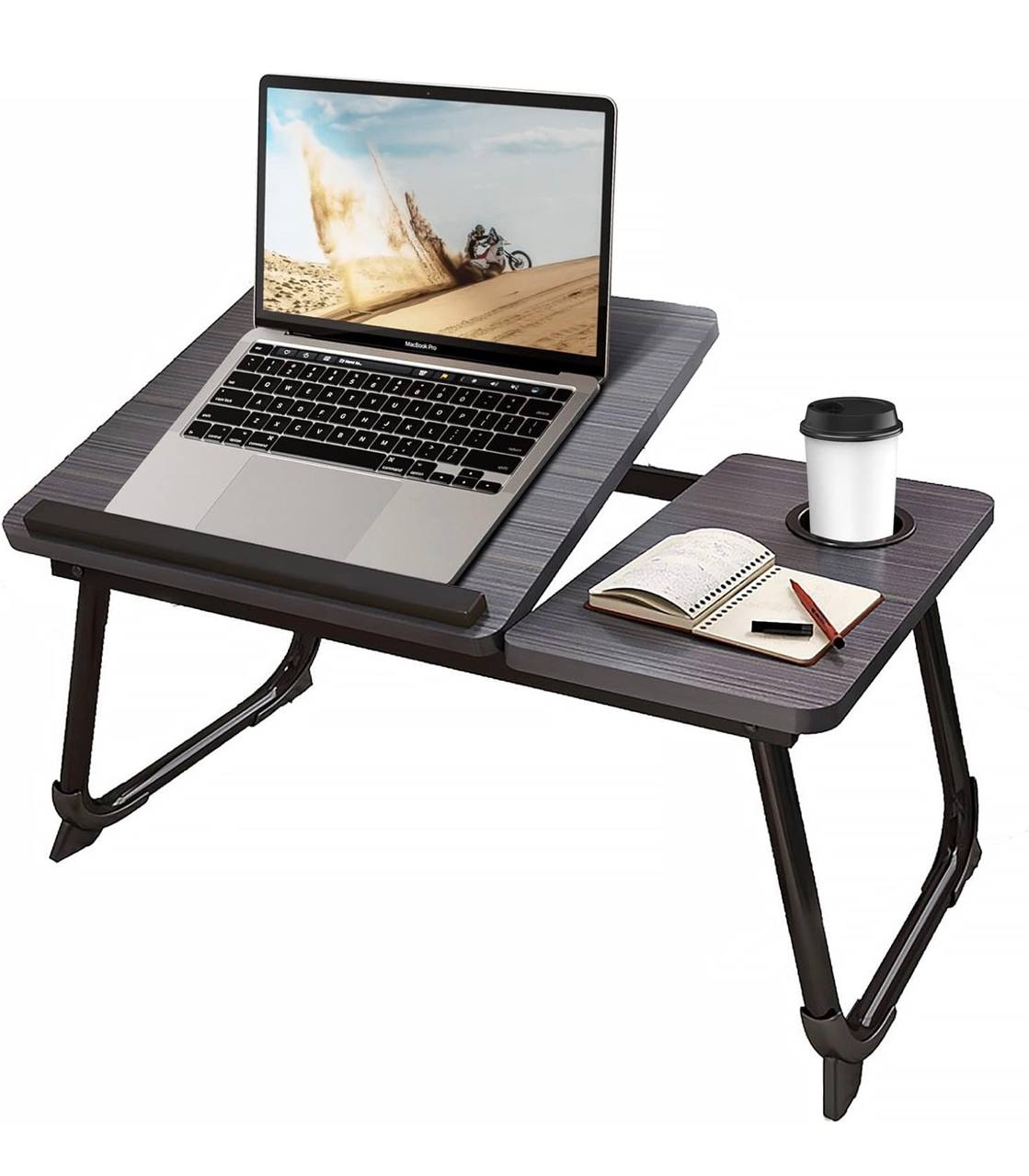 Adjustable Tilting Laptop Folding Table Stand Desk Bed Table with Foldable Legs