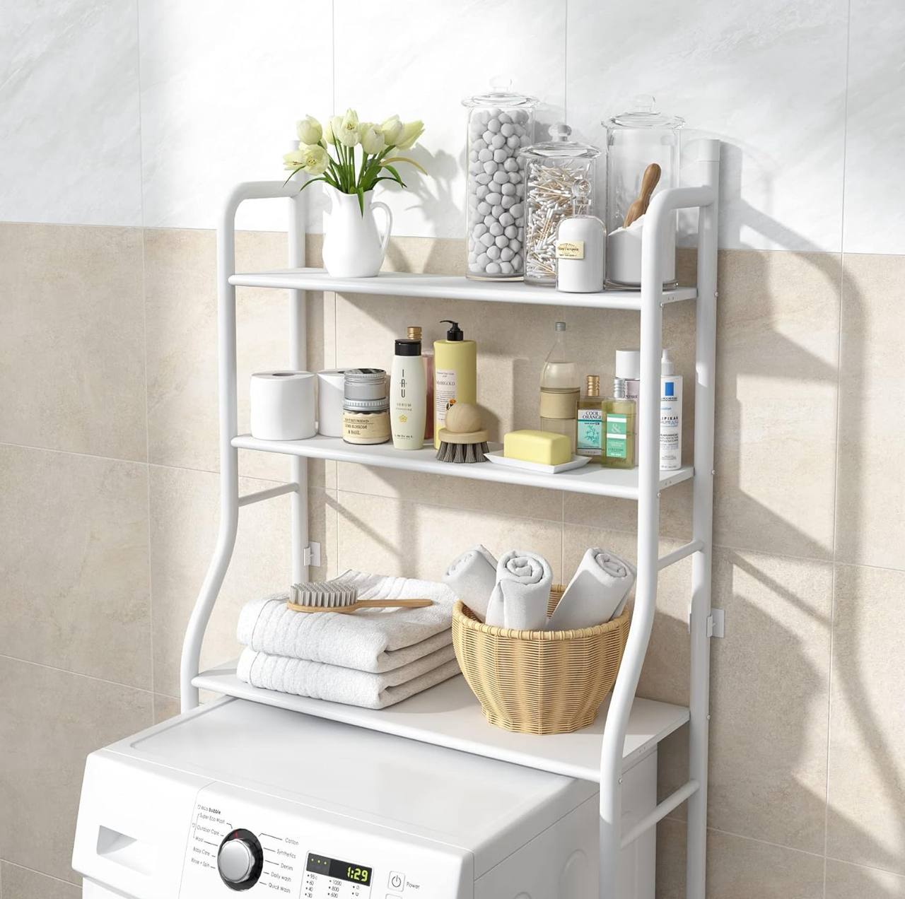 Over the washing machine stand