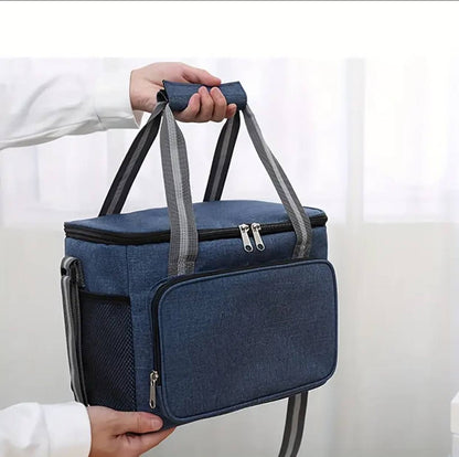 Large capacity outdoor aluminium foil insulated lunch bag(B)