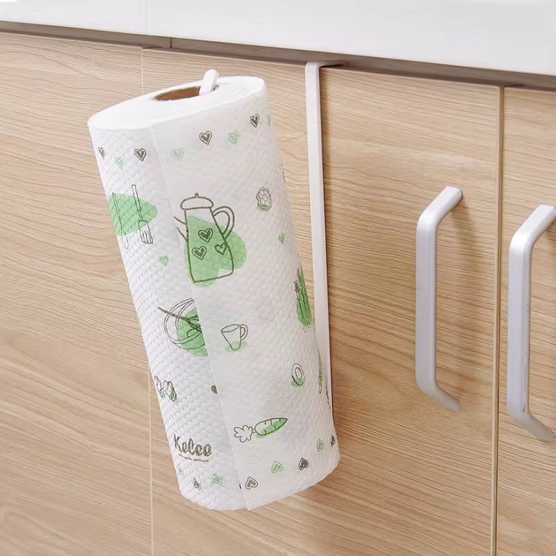 Punch-Free Tissue Holder, Hanging Paper Towel Rack, Toilet Roll Organizer, Cabinet Door Hook