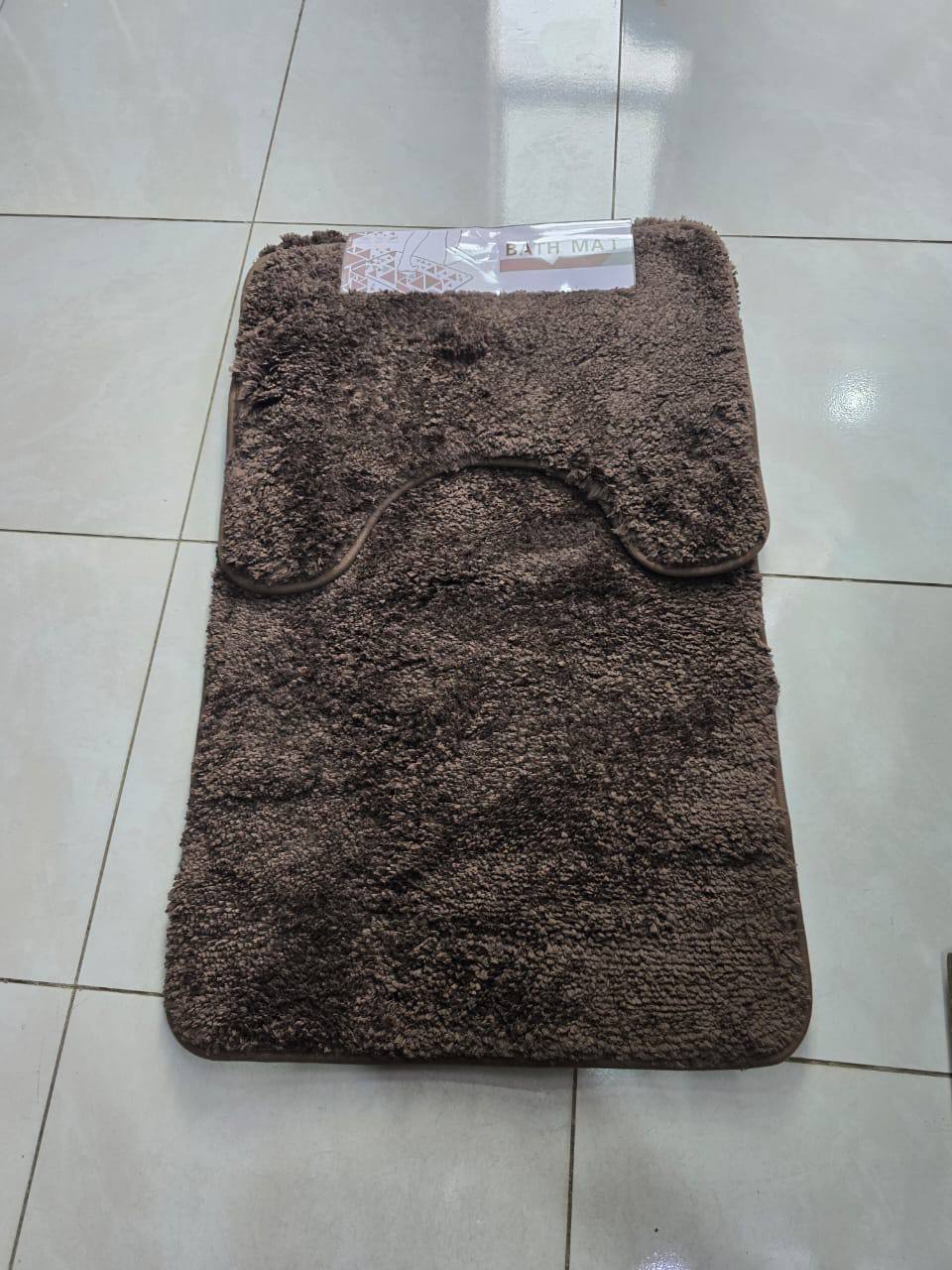 2pcs Ultra-Soft Plush Bath Mat Set