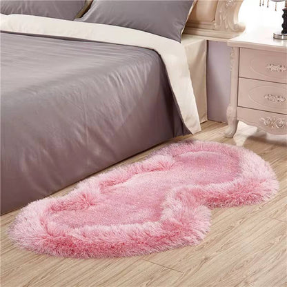 Double heart shaped Bedside mats