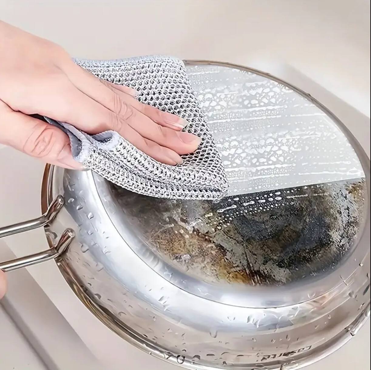 Multi-purpose magic wire dish cleaning cloth