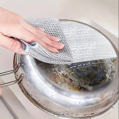 Multi-purpose magic wire dish cleaning cloth