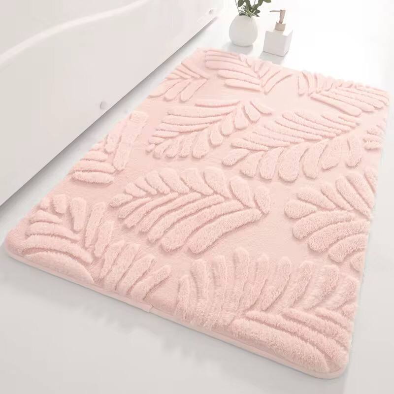Memory sponge modern bath rugs faux rabbit fur .