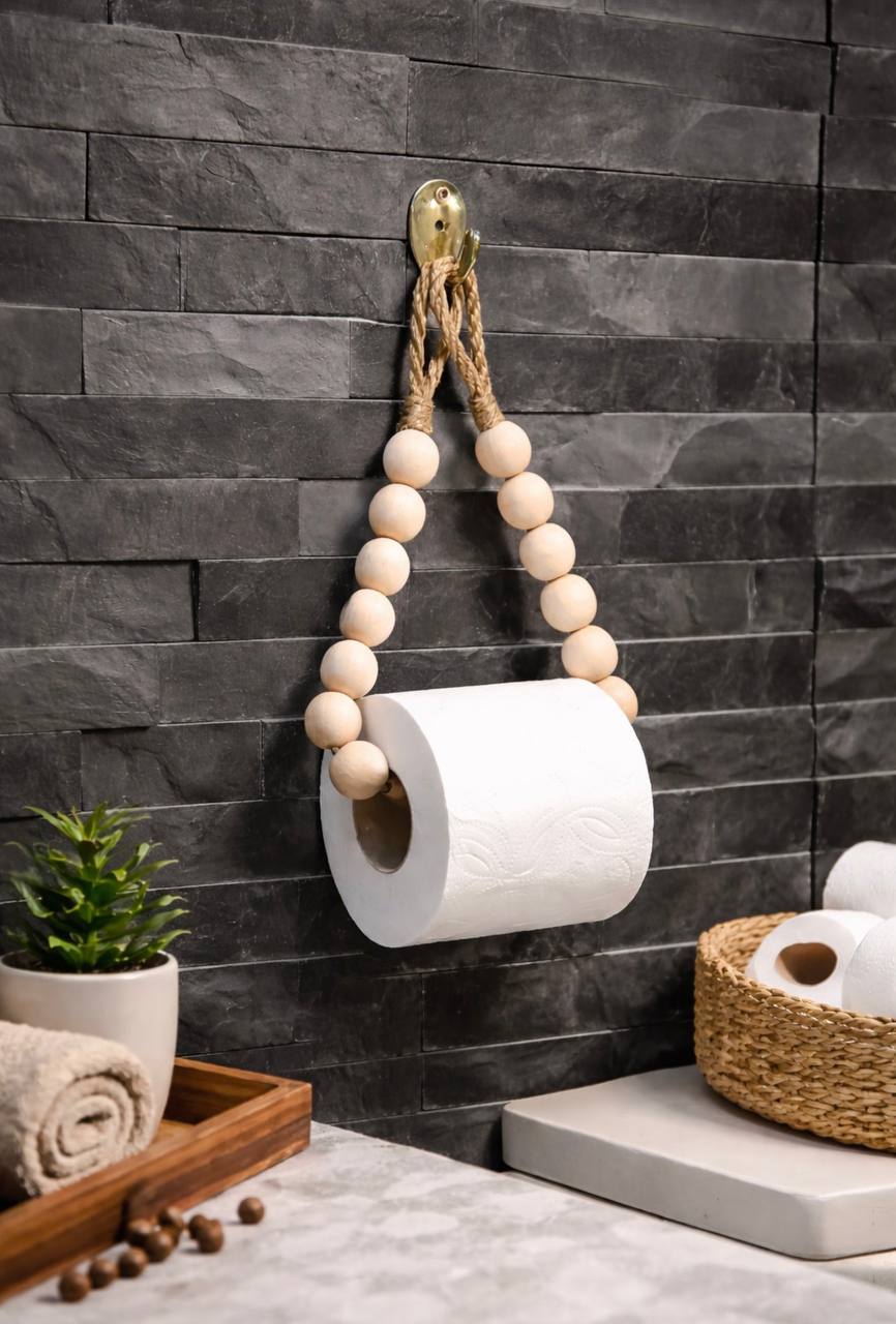 Artistic & creative Hemp beaded Rope like Tissue/Hand towel holder