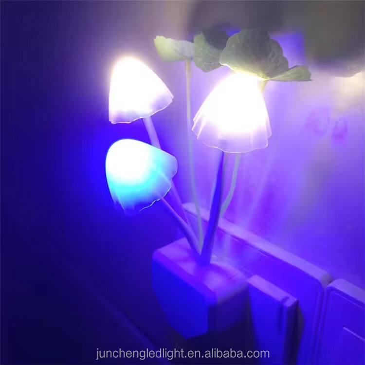 Automatic glow in the dark Flower LED PLUG on the wall night light
