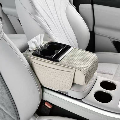 NEW Design Auto center console 
armrest cushion with 2 cups holder,tissue holder,side storage
3 in 1 multipurpose