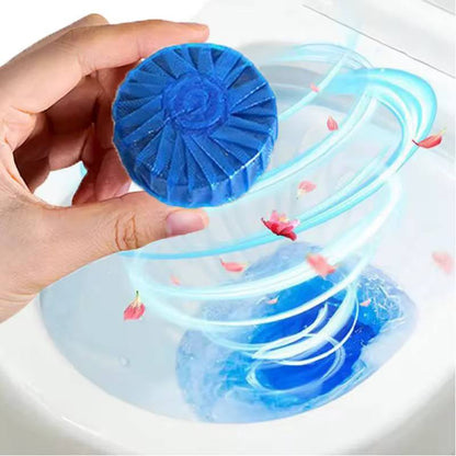 Blue bubble toilet cleaner