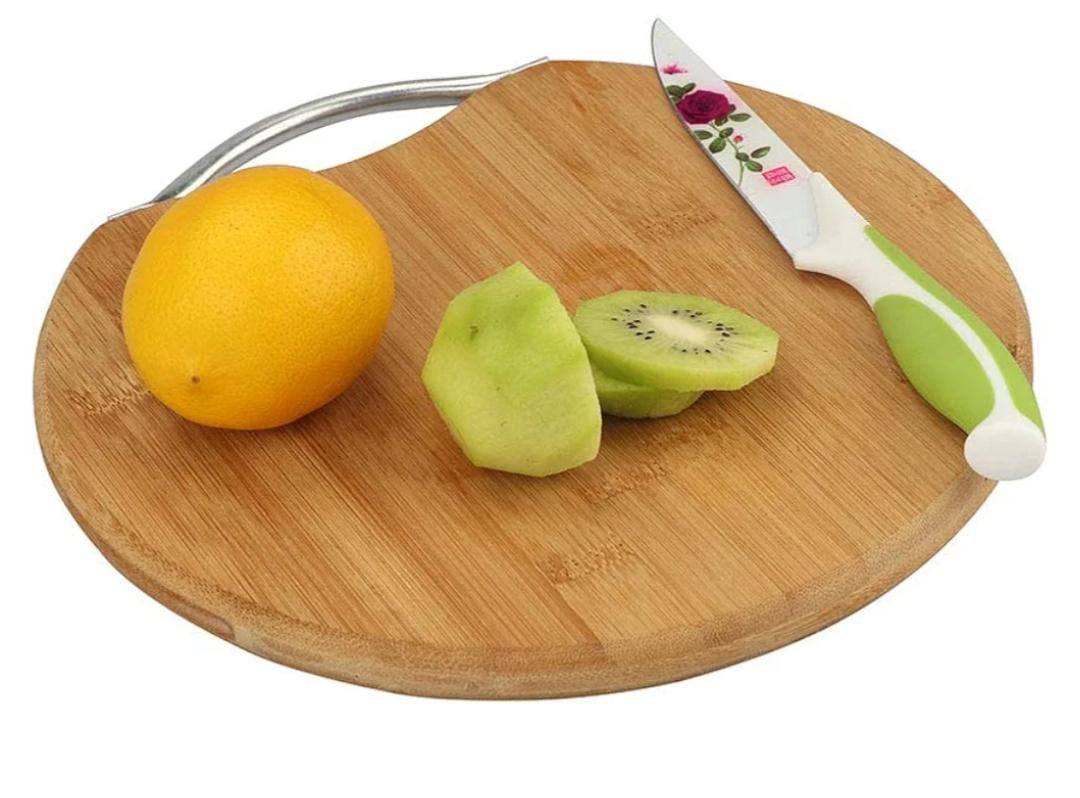 High quality Round bamboo chopping board with handle