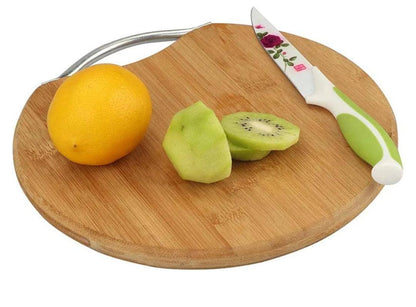High quality Round bamboo chopping board with handle