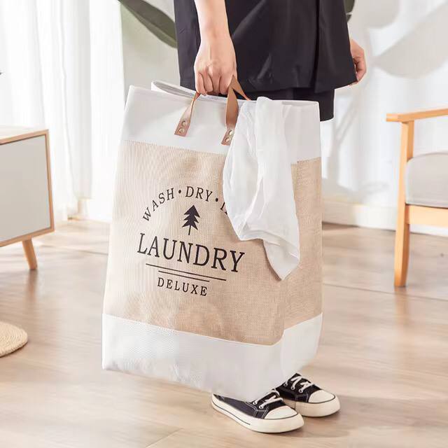 Large capacity foldable laundry deluxe basket