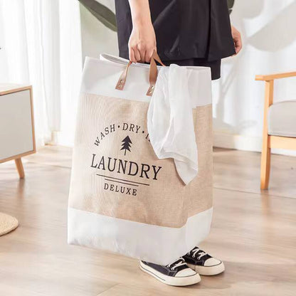 Large capacity foldable laundry deluxe basket