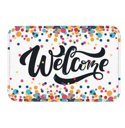 Themed message entryway door mats