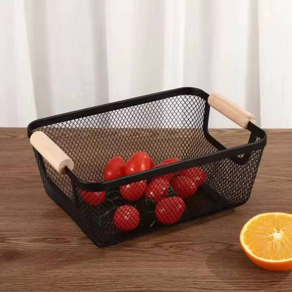 Metal Mesh Basket Spacious Wire Baskets for Shelves Decorative Storage Bathroom Organizer